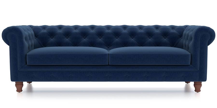 Winchester Fabric Sofa (Cobalt Blue) - Urban Ladder